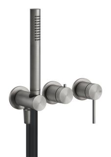 Встраиваемый смеситель для душа Gessi 316 54039.239 брашированная сталь